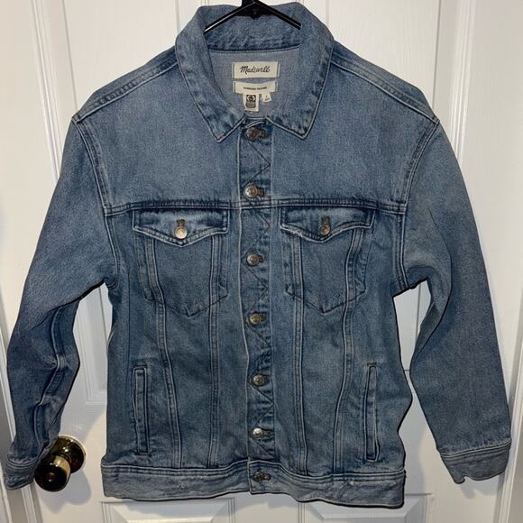 Madewell The Oversized Trucker Jean Jacket Size Small - Picture 1 of 8